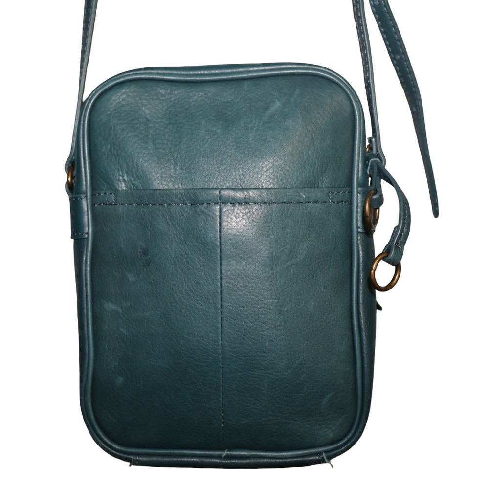 American‎ Leather Co. Teal Crossbody Bag - Picture 4 of 10